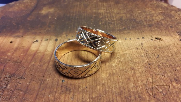 Eesti rahvusliku mustriga abielusõrmused