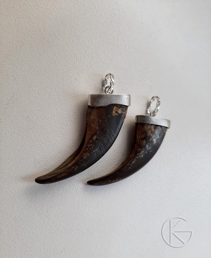 Hõbedast ripatsid karu küünistega