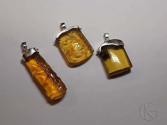 Hõberipatsid merevaiguga