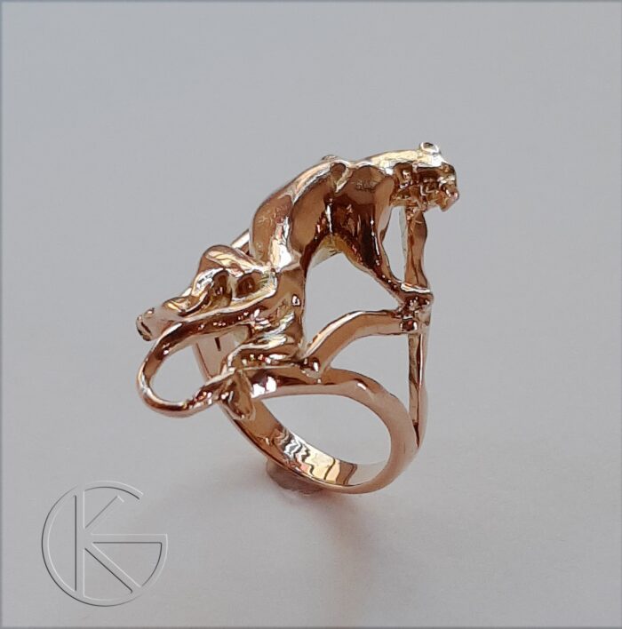 Kullast sõrmus - panter