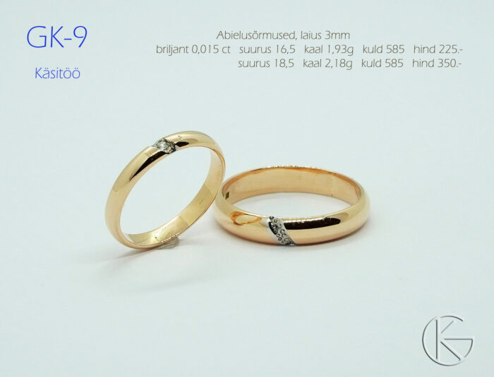 Abielusõrmused briljandiga