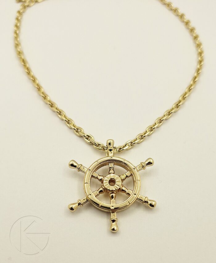 Kullast kett ripatsiga