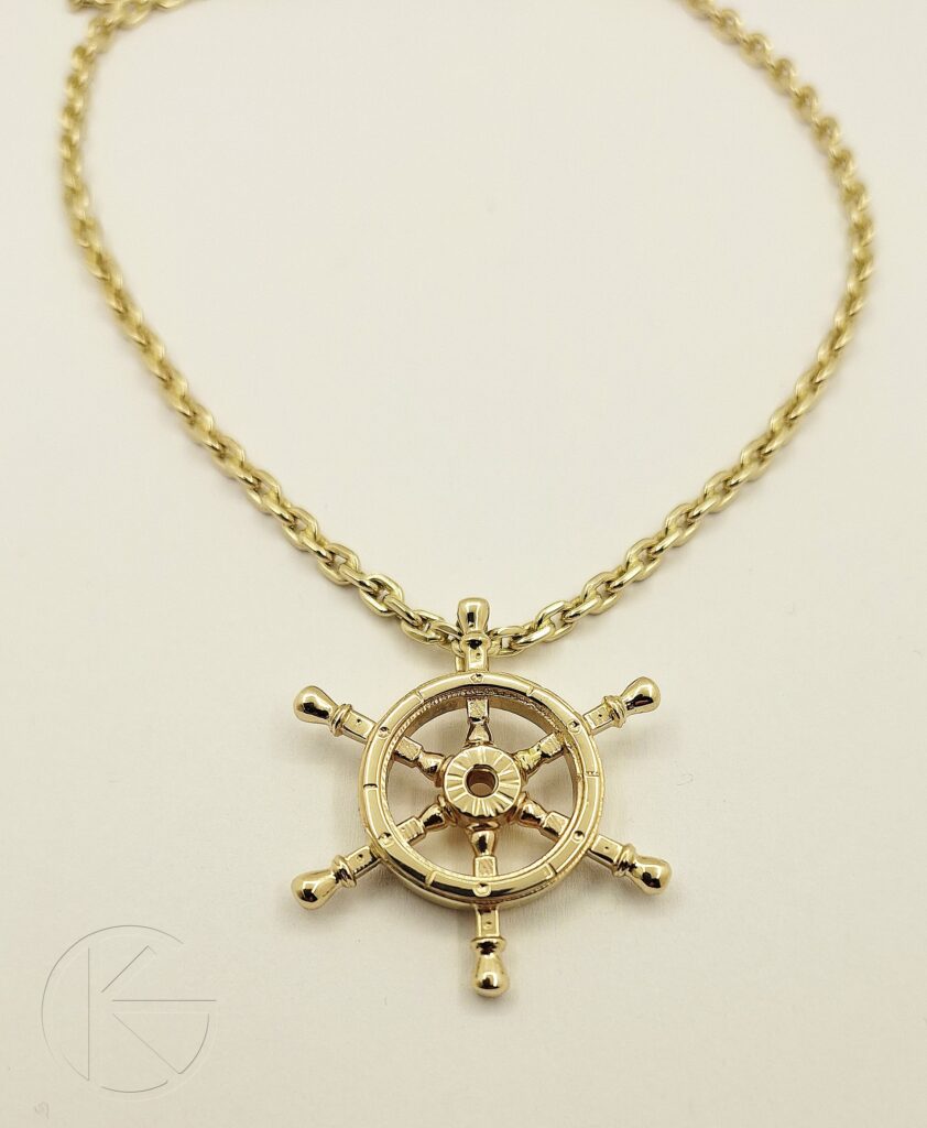 Kullast kett ripatsiga