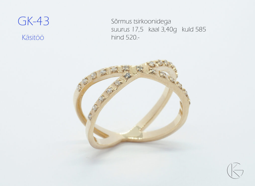 Kuldsõrmus tsirkoonidega